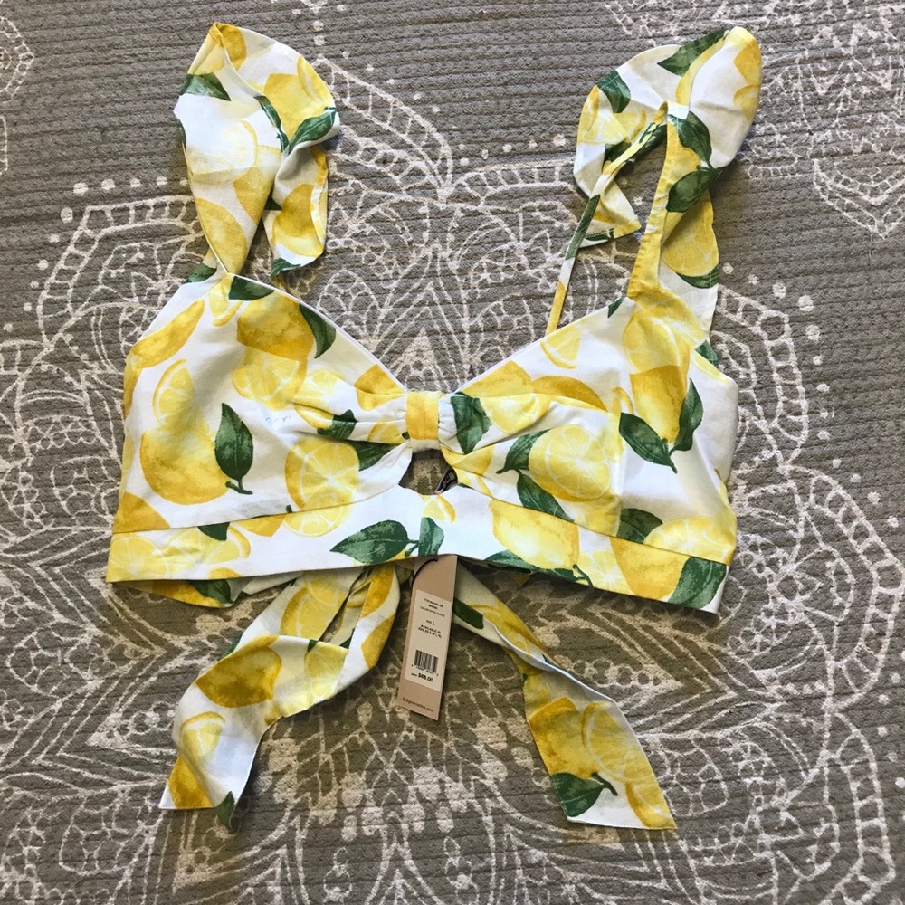 Brand new crop top with tabs